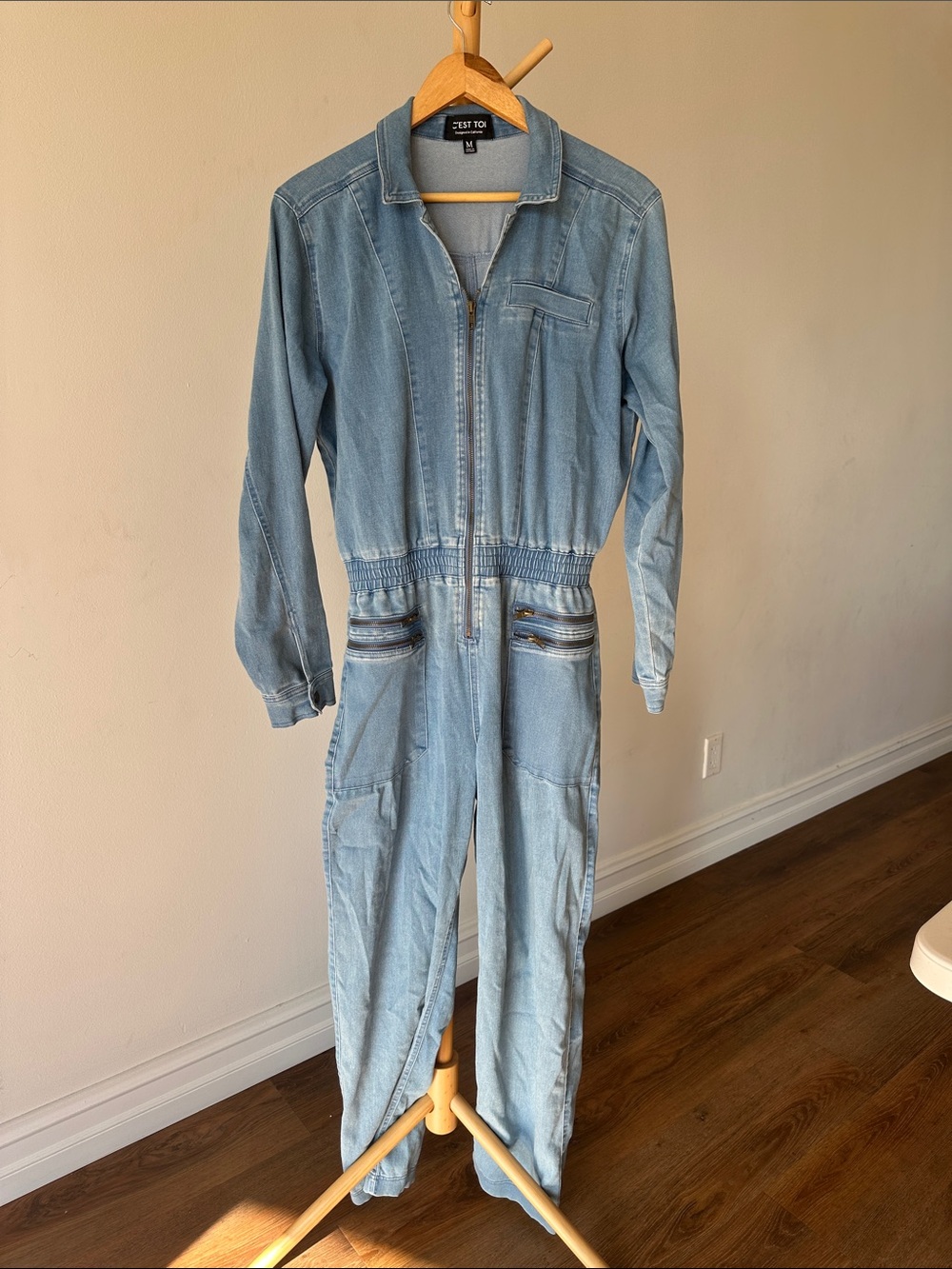 Zest Too Light Blue Denim Jumpsuit